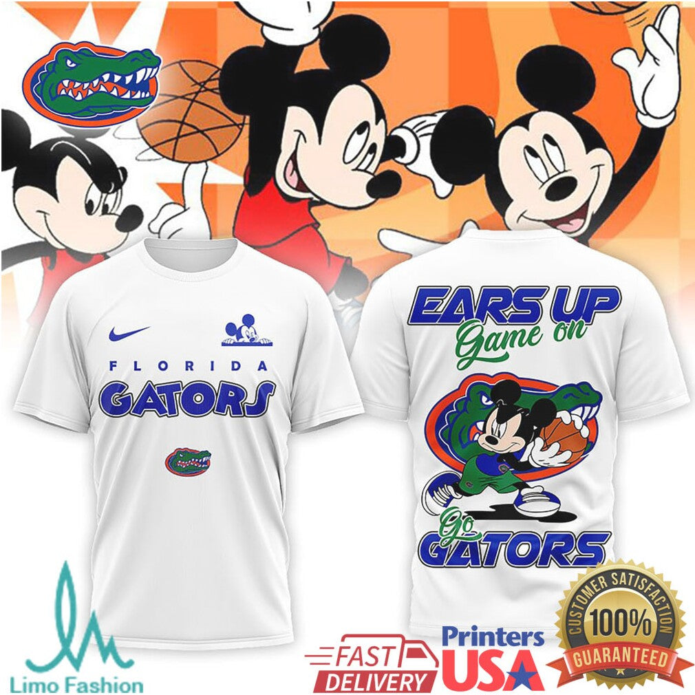 Mickey Mouse Florida Gators Basketball “Ears Up Game On” T Shirt - Limotees LLC