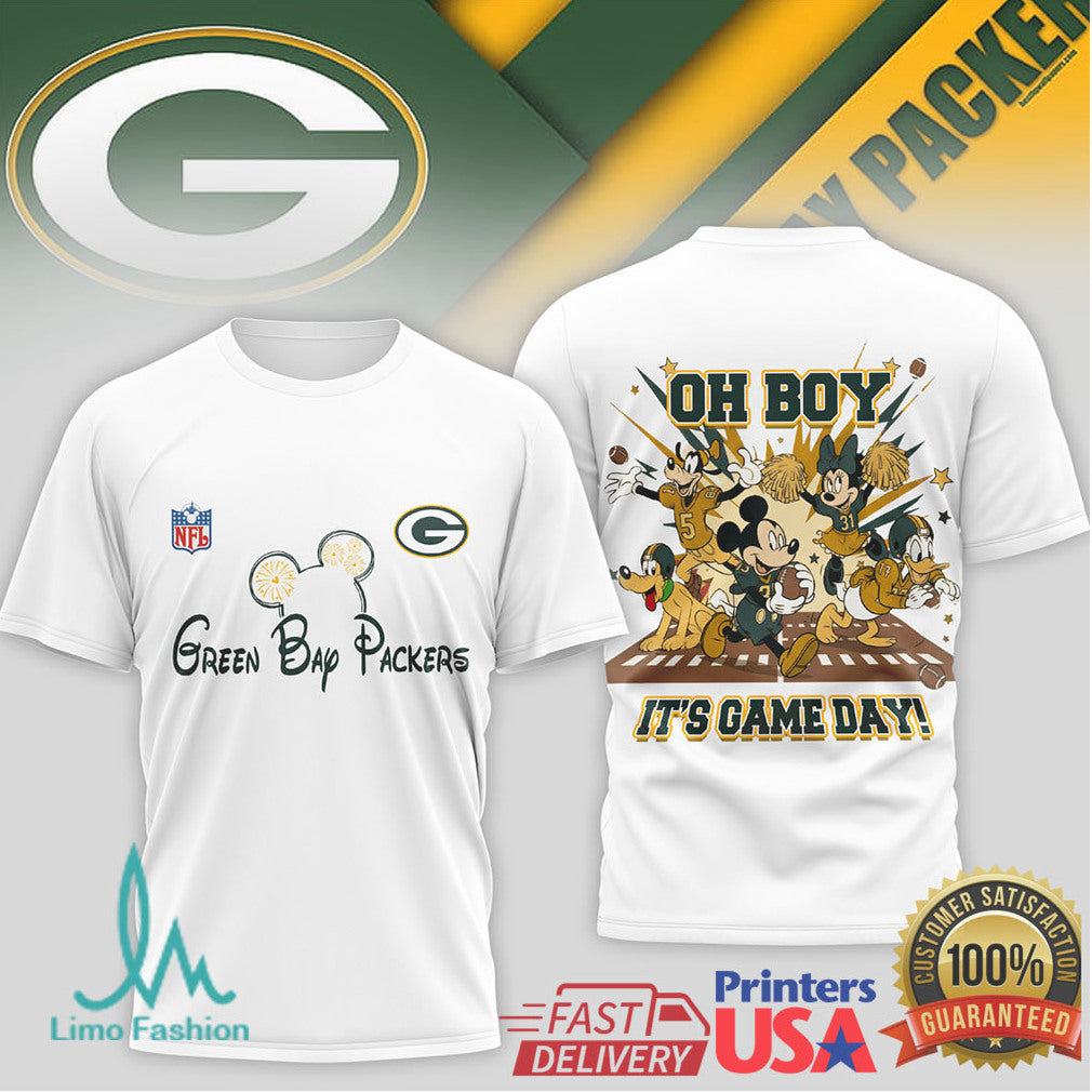 Mickey Mouse & Friends Green Bay Packers Game Day T Shirt - Limotees LLC