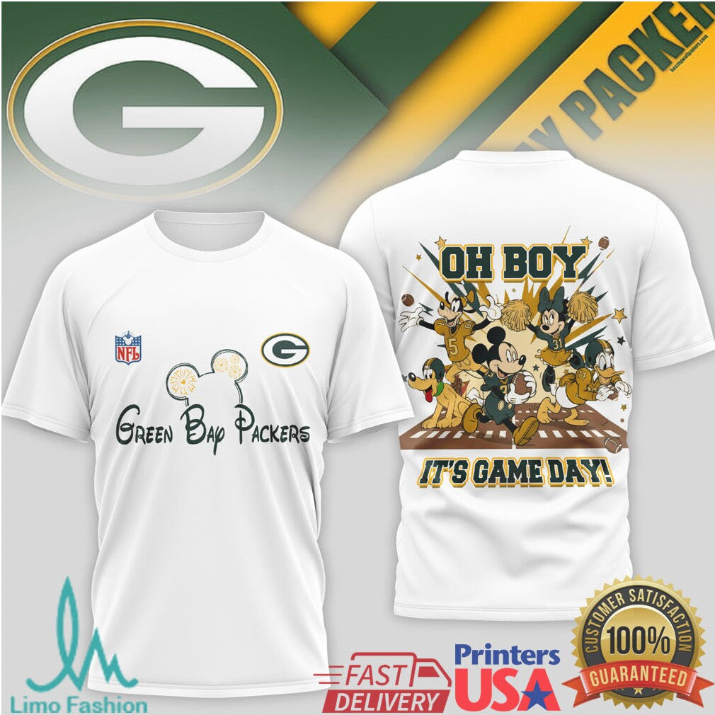 Mickey Mouse & Friends Green Bay Packers Game Day T Shirt - Limotees LLC