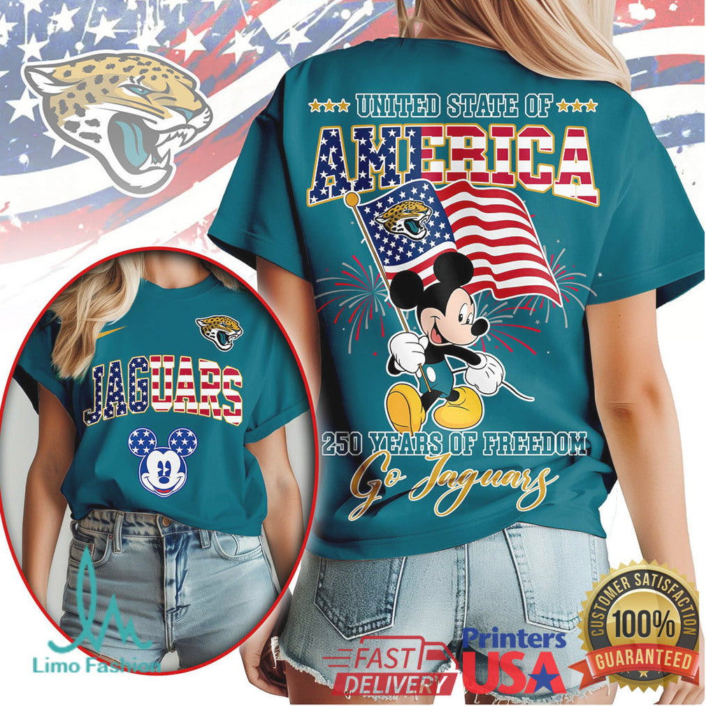 Mickey Mouse Jacksonville Jaguars 250 Years of Freedom United State of America T Shirt