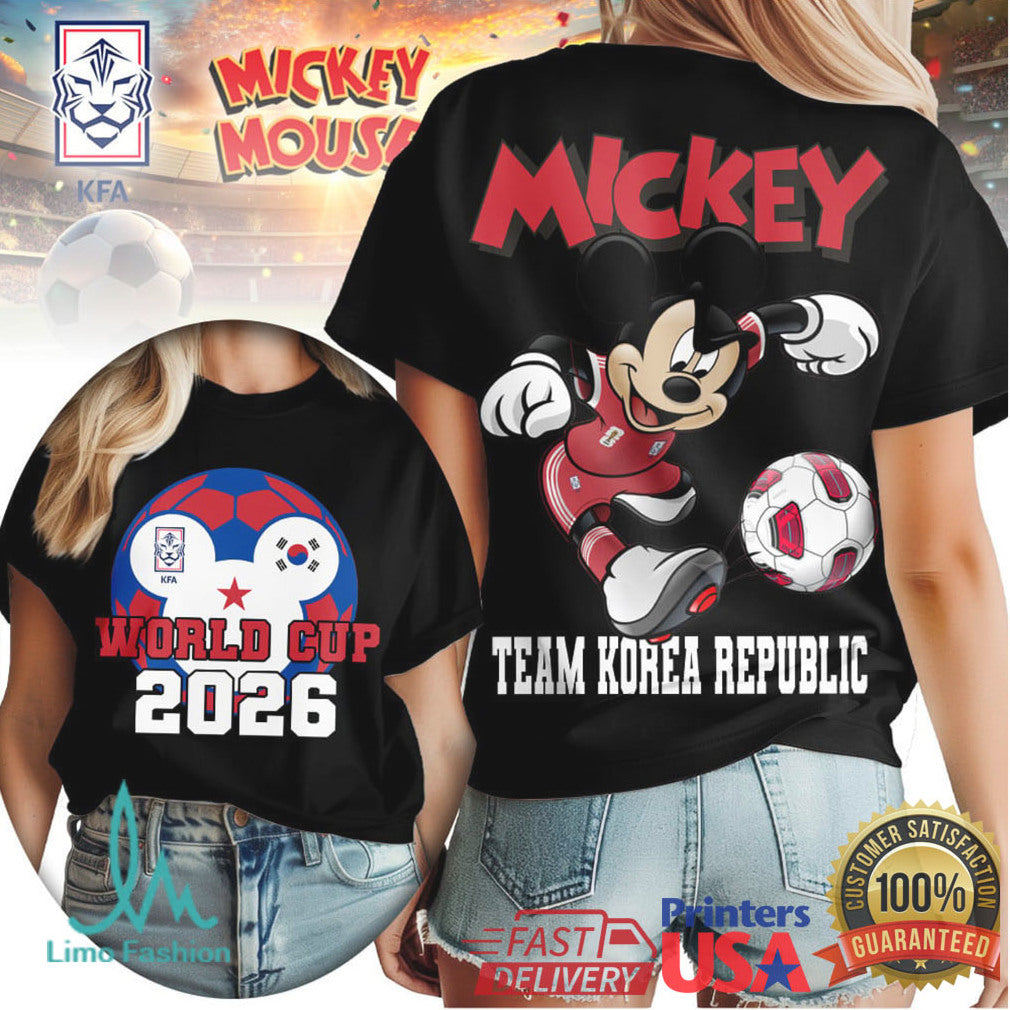 Mickey Mouse Korea Republic Soccer World Cup 2026 T Shirt - Limotees LLC