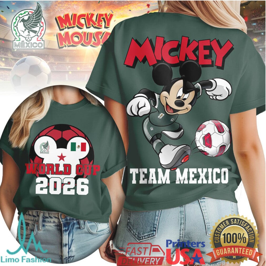 Mickey Mouse Mexico National Team World Cup 2026 T Shirt - Limotees LLC