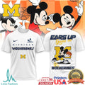 Mickey Mouse Michigan Wolverines Basketball Ears Up Game On T Shirt - Limotees LLC