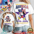 Mickey Mouse Minnesota Vikings Celebrate America 250th Anniversary US Flag T Shirt - Limotees LLC