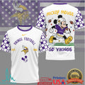 Mickey Mouse Minnesota Vikings Purple & Gold NFL Graphic T Shirt - Limotees LLC
