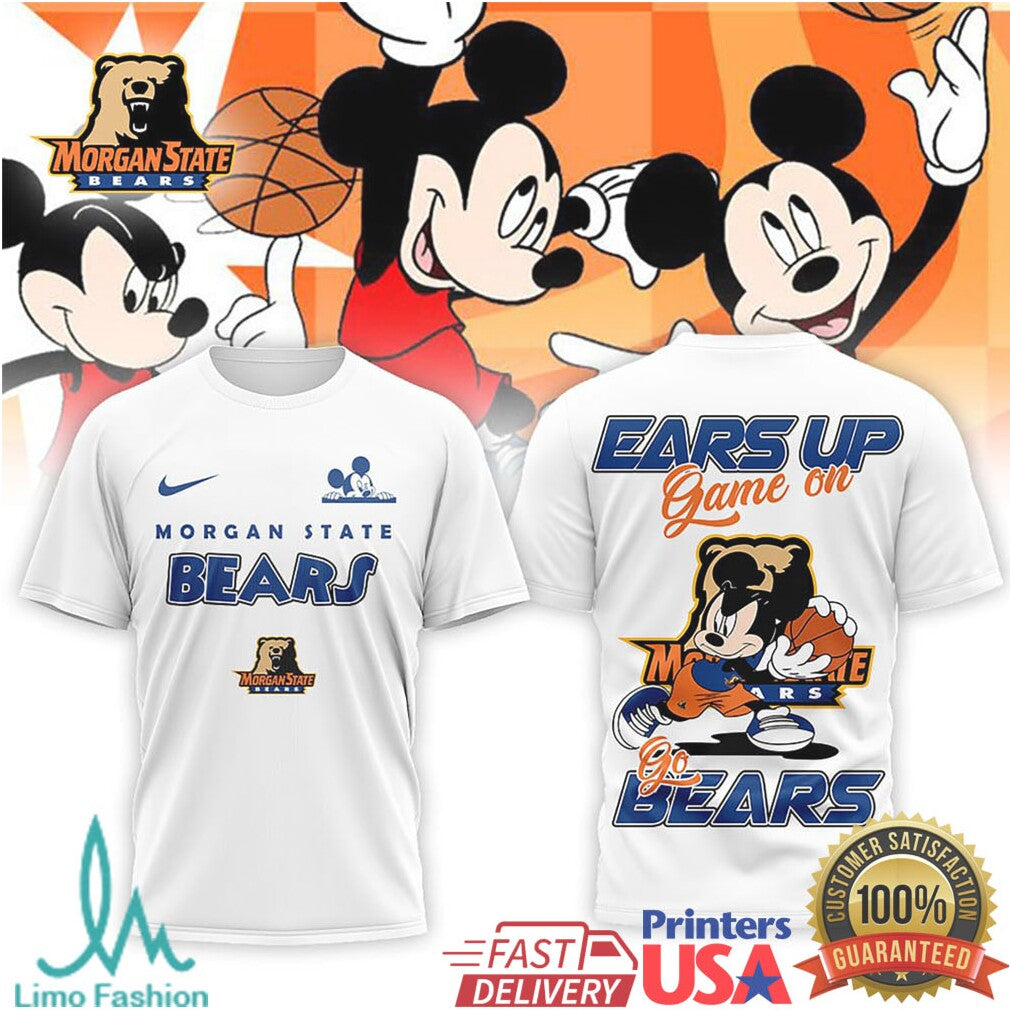 Mickey Mouse Morgan State Bears Basketball Ears Up Game On T Shirt - Limotees LLC