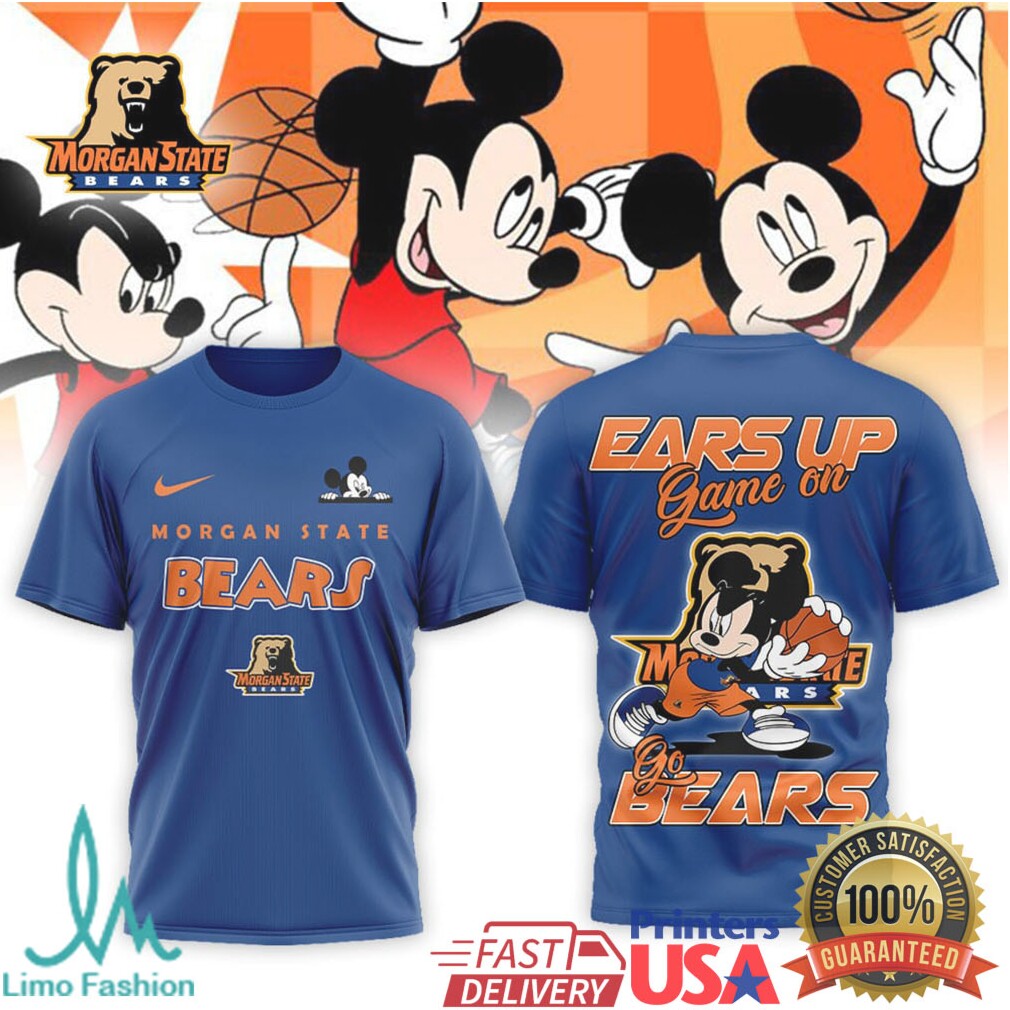 Mickey Mouse Morgan State Bears Basketball Ears Up Game On T Shirt - Limotees LLC