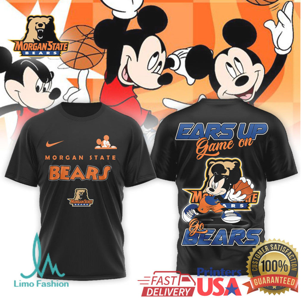 Mickey Mouse Morgan State Bears Basketball Ears Up Game On T Shirt - Limotees LLC