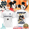 Mickey Mouse Notre Dame Fighting Irish Basketball Ears Up Game On T Shirt - Limotees LLC