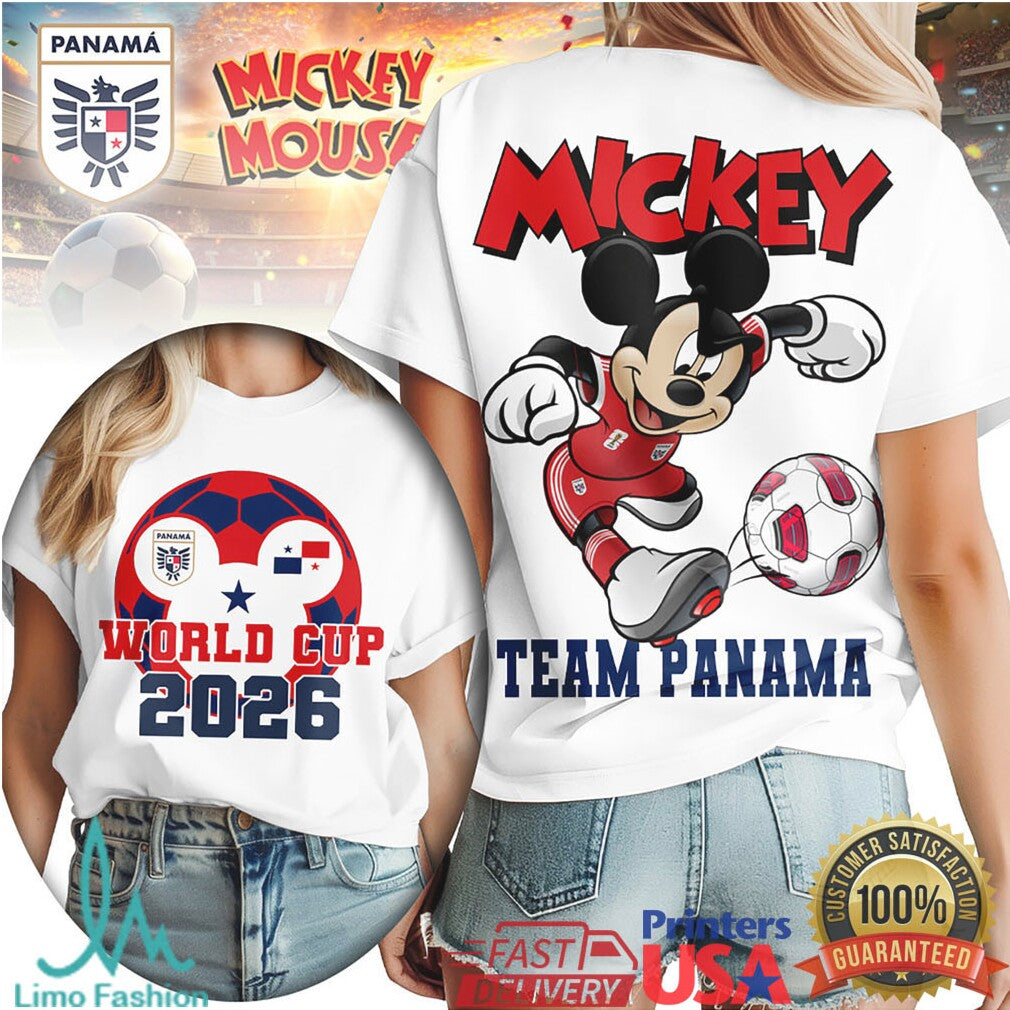 Mickey Mouse Panama Soccer Team World Cup 2026 T Shirt - Limotees LLC