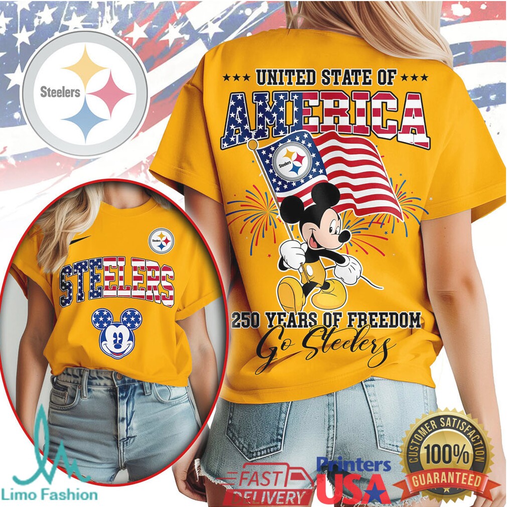 Mickey Mouse Pittsburgh ST Shirtlers 250 Years of Freedom United State of America T Shirt - Limotees LLC