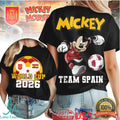 Mickey Mouse Spain National Team World Cup 2026 T Shirt - Limotees LLC