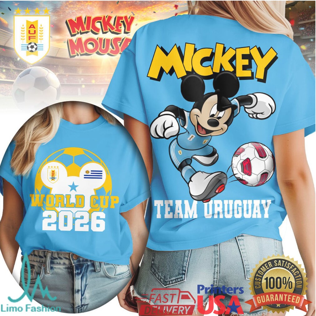 Mickey Mouse Team Uruguay Soccer World Cup 2026 Fan T Shirt - Limotees LLC