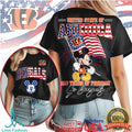 Mickey Mouse United State of America 250 Years Freedom Cincinnati Bengals T Shirt - Limotees LLC