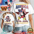 Mickey Mouse Washington Commanders 250th Anniversary United States T Shirt