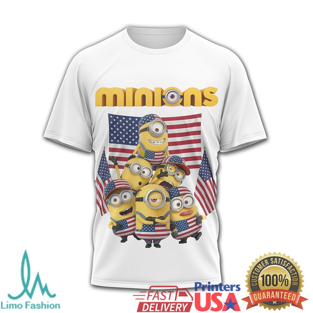 Minions 250 Years of Freedom USA 4th of July Patriotic T Shirt - Limotees LLC