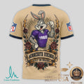Minnesota Vikings Bugs Bunny Football Cartoon Graphic Jersey T Shirt - Limotees LLC