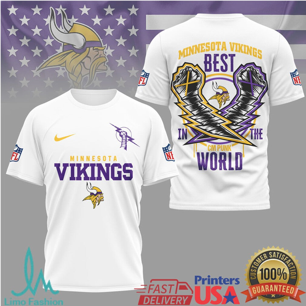 Minnesota Vikings CM Punk Best In The World Fan Apparel - Limotees LLC