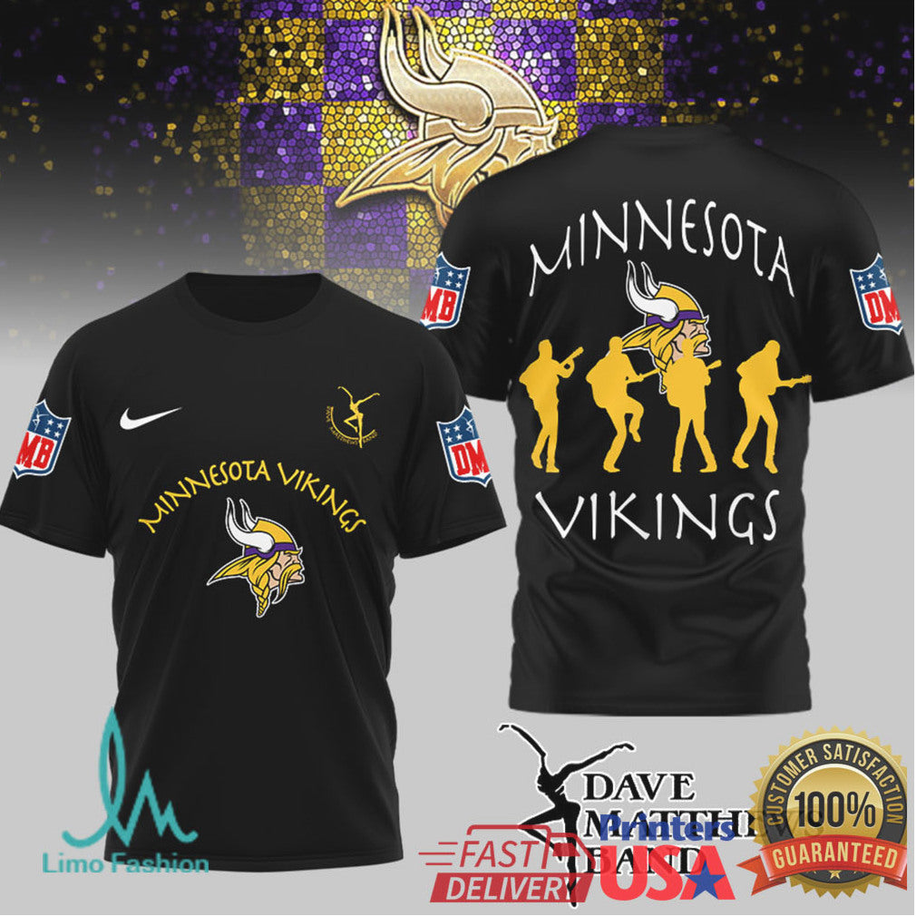 Minnesota Vikings Dave Matthews Band DMB Purple Pride Tee - Limotees LLC