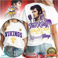 Minnesota Vikings Elvis Presley The King Cheer T Shirt - Limotees LLC