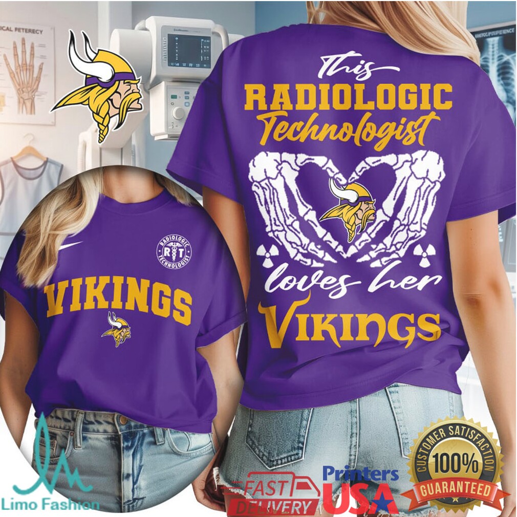 Minnesota Vikings Football This Radiologic Technologist Loves Her Vikings Women Fans Retro T Shirt