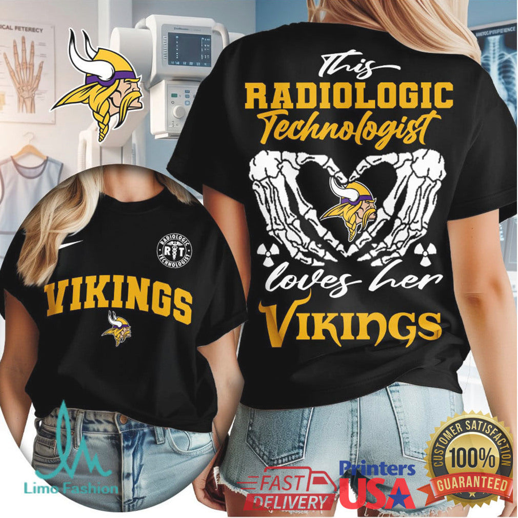 Minnesota Vikings Football This Radiologic Technologist Loves Her Vikings Women Fans Retro T Shirt