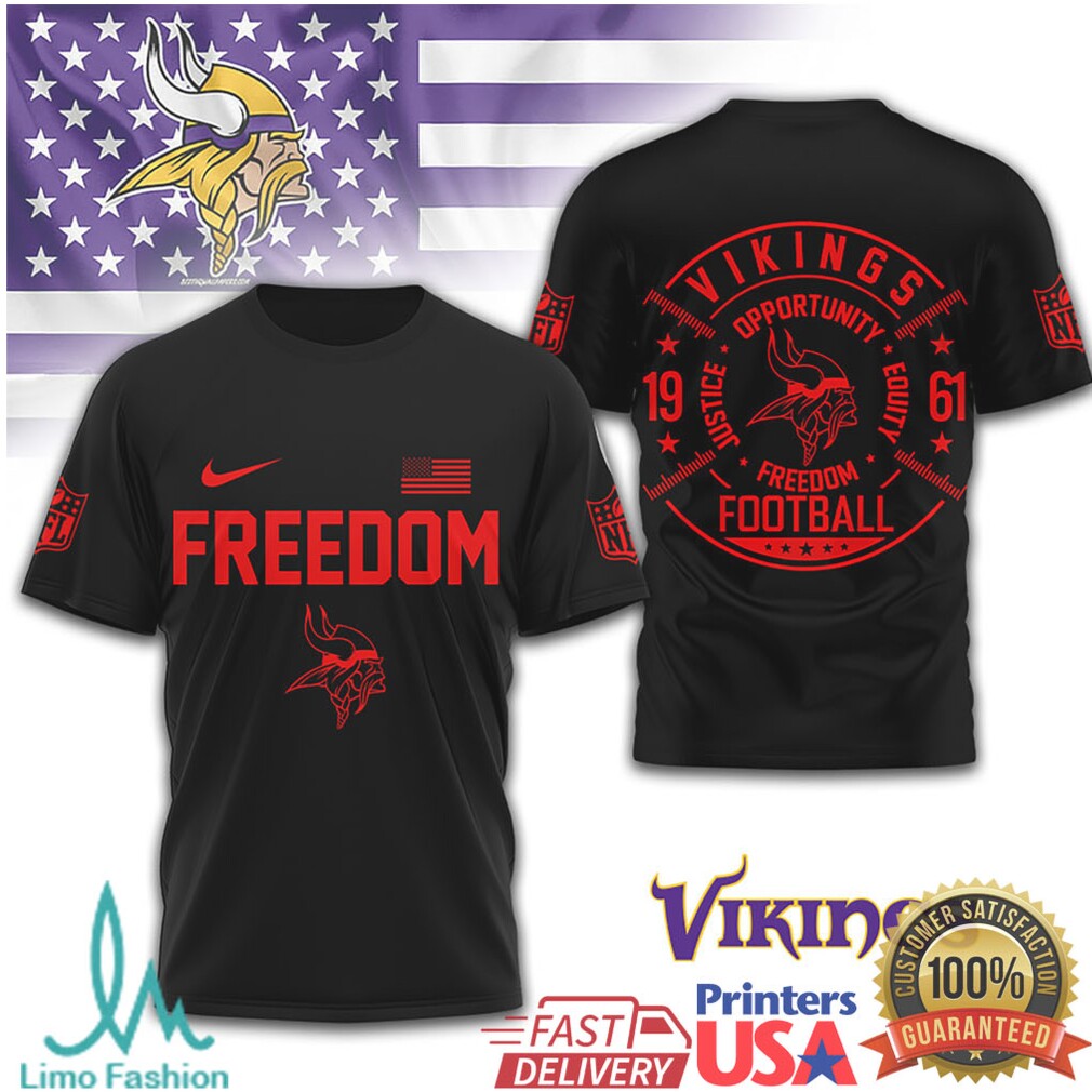 Minnesota Vikings Freedom Football Justice Opportunity Equity T Shirt - Limotees LLC