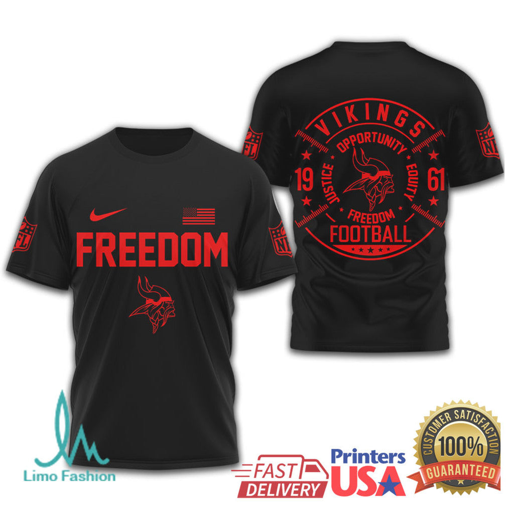 Minnesota Vikings Freedom Football Justice Opportunity Equity T Shirt - Limotees LLC