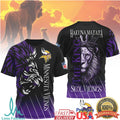 Minnesota Vikings Hakuna Matata The King Skol Vikings Purple 3D T Shirt - Limotees LLC