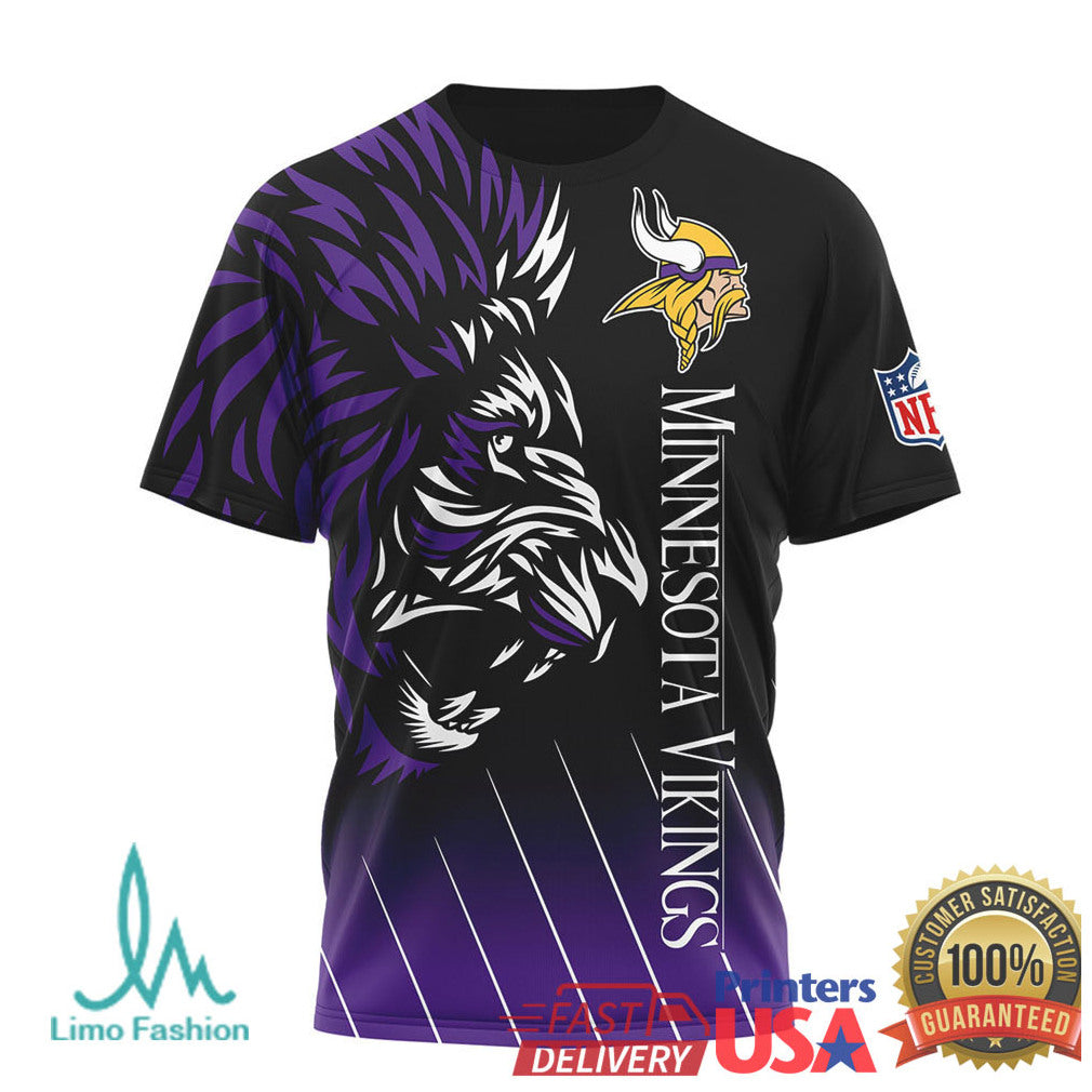 Minnesota Vikings Hakuna Matata The King Skol Vikings Purple 3D T Shirt - Limotees LLC