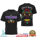 Minnesota Vikings Hasta la Muerte Sugar Skull Day of the Dead T Shirt - Limotees LLC