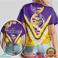Minnesota Vikings It Is In My DNA Purple & Gold Graphic T Shirt - Limotees LLC