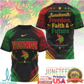 Minnesota Vikings Juneteenth Freedom Faith Future Graphic T Shirt - Limotees LLC