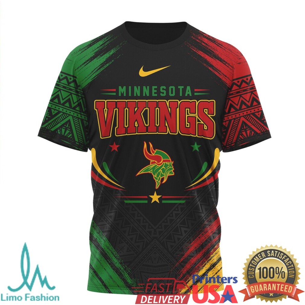 Minnesota Vikings Juneteenth Freedom Faith Future Graphic T Shirt - Limotees LLC
