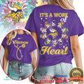 Minnesota Vikings Nurse Life T Shirt NFL Work of Heart Dancing Bears - Limotees LLC