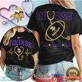 Minnesota Vikings Nurse T Shirt Care Inspire Heal Football Fan Nursing T Shirt - Limotees LLC