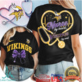 Minnesota Vikings Nurse T Shirt Nurse By Heart Vikings By Soul Football Gift - Limotees LLC