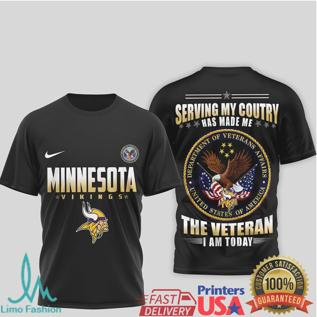 Minnesota Vikings Official NFL Department Of Veterans Affairs 3D Shirt - Limotees LLC