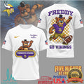 Minnesota Vikings Official NFL Five Nights at Freddy's 3D Shirt - Limotees LLC