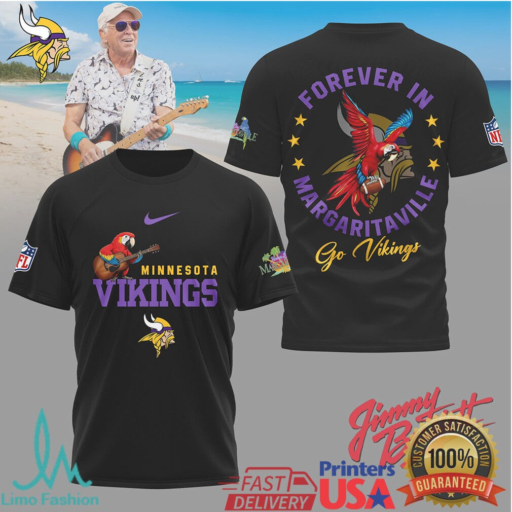 Minnesota Vikings Official NFL Forever in Margaritaville 3D Shirt - Limotees LLC