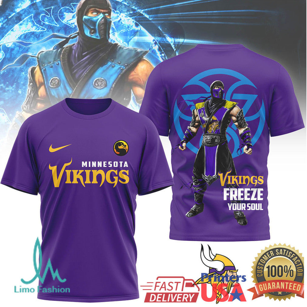 Minnesota Vikings Official NFL Sub Zero 3D Shirt - Limotees LLC