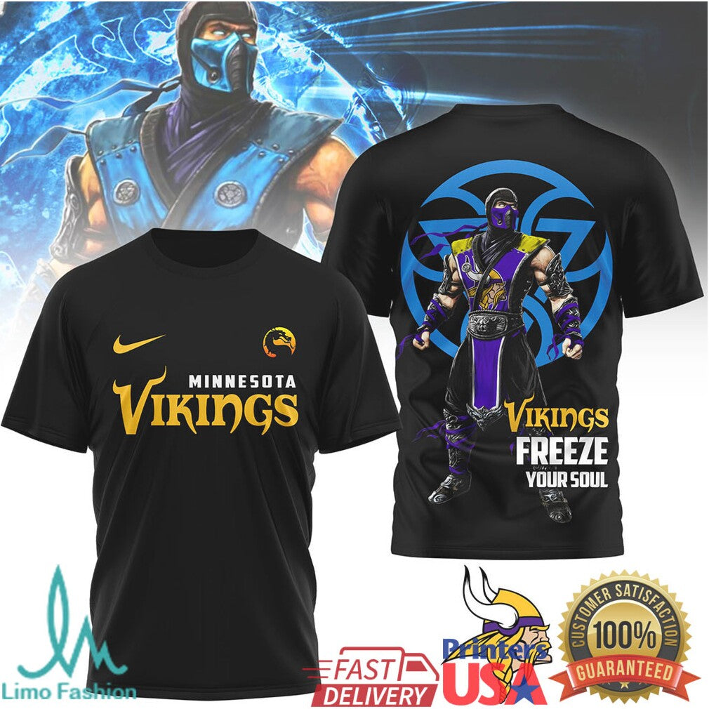 Minnesota Vikings Official NFL Sub Zero 3D Shirt - Limotees LLC