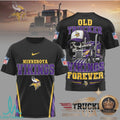 Minnesota Vikings Old Trucker Skull Forever Graphic T Shirt - Limotees LLC