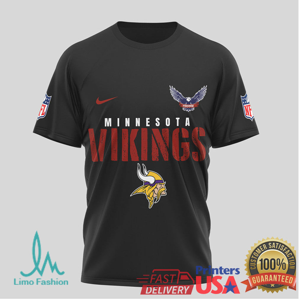 Minnesota Vikings Salute to Service Shirt Veteran Appreciation American Flag T Shirt - Limotees LLC