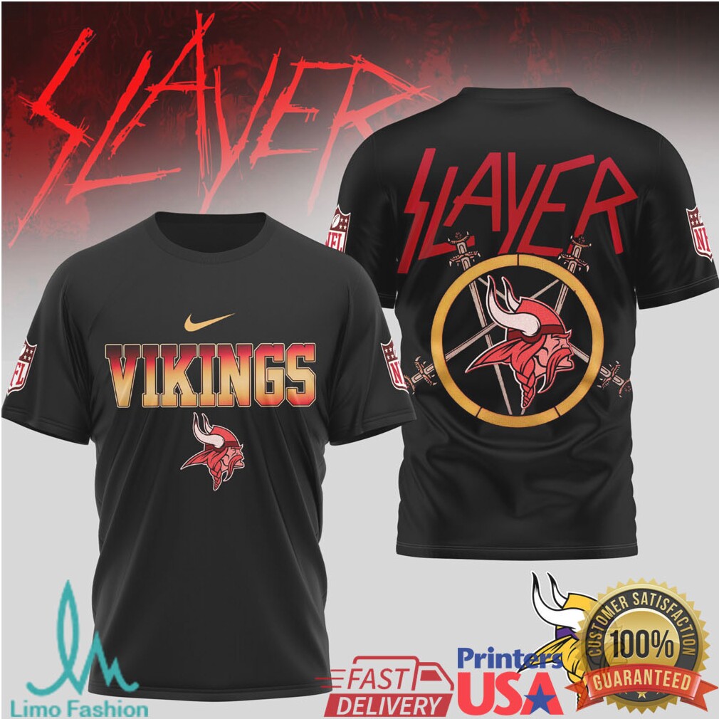 Minnesota Vikings Slayer Heavy Metal Football Jersey - Limotees LLC