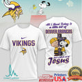 Minnesota Vikings Snoopy Charlie Brown Faith Jesus T Shirt - Limotees LLC