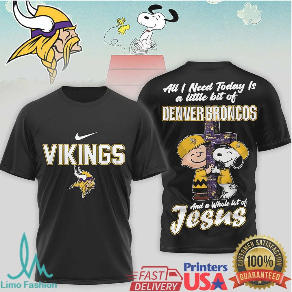 Minnesota Vikings Snoopy Charlie Brown Faith Jesus T Shirt - Limotees LLC