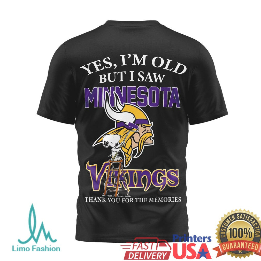 Minnesota Vikings Snoopy T Shirt Purple Pride Peanuts Football Fan Apparel - Limotees LLC