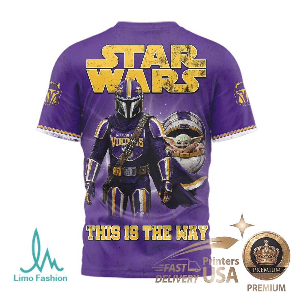 Minnesota Vikings Star Wars The Mandalorian This Is The Way T Shirt - Limotees LLC