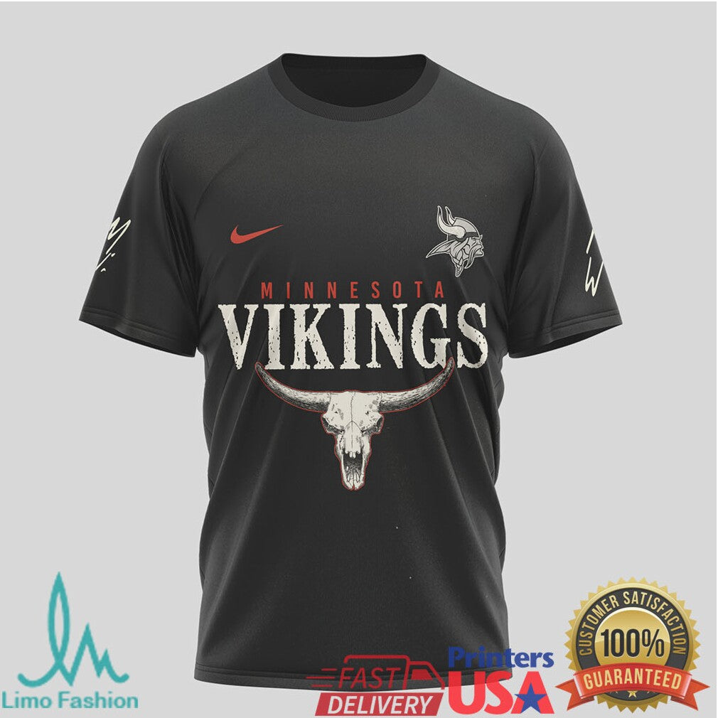 Minnesota Vikings “Still The Problem” Western Bull Skull T Shirt - Limotees LLC